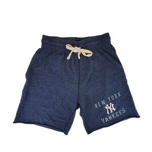 New York Yankees Blue Athletic Shorts Sweat Shorts Men's Medium Drawstring